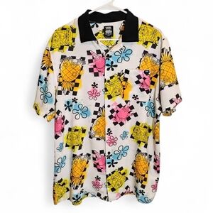 Vans SpongeBob SquarePants Colorful Graphic Novelty Shirt - Size Large